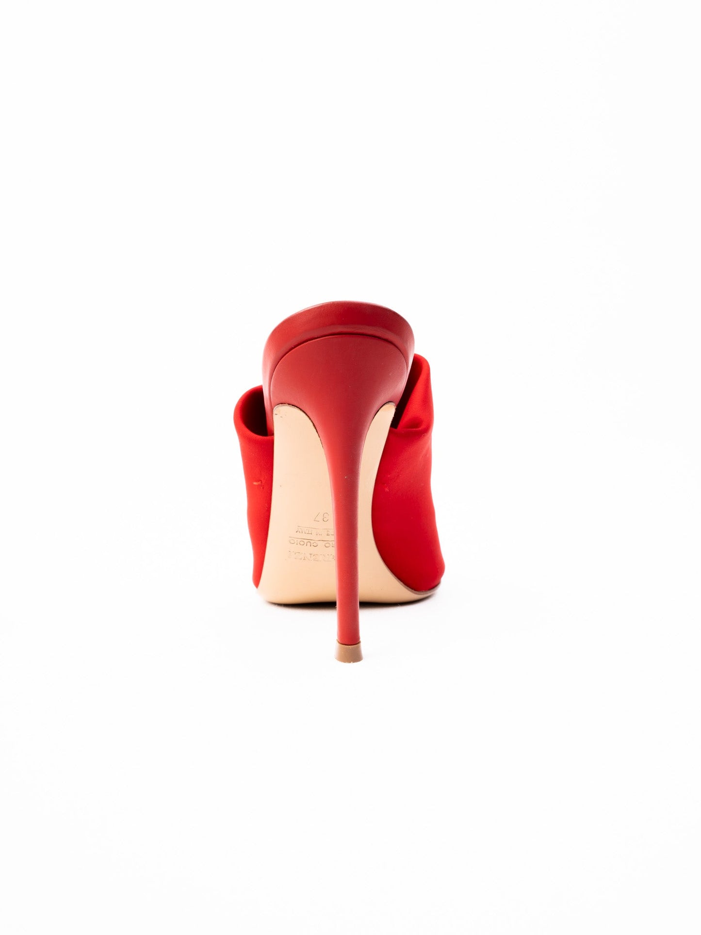 perfect r&renzi red high-heel mule shoes size 37 stiletto