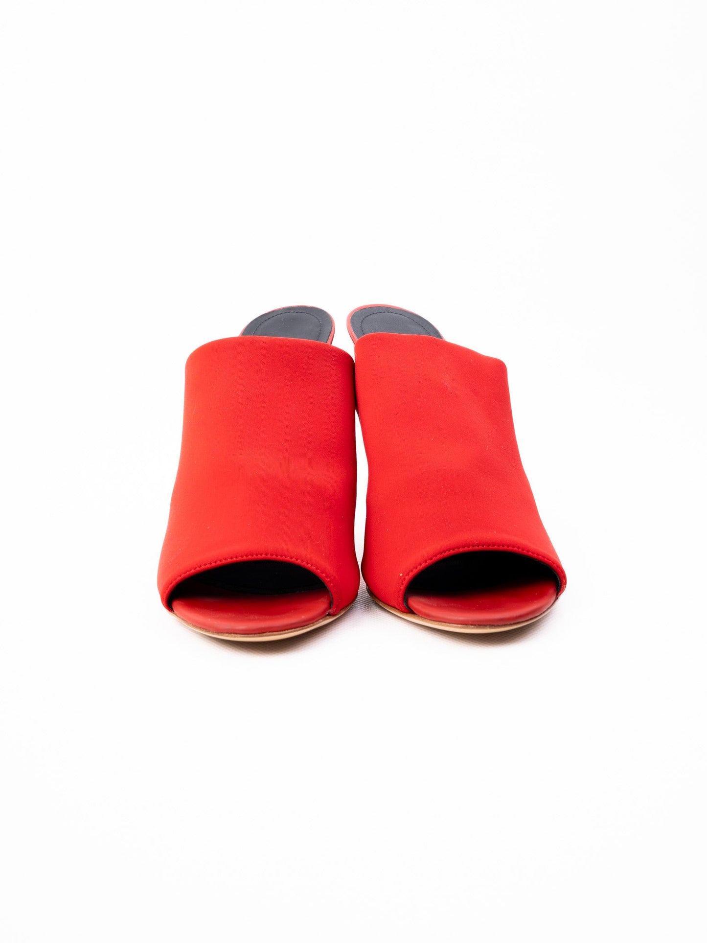 perfect r&renzi red high-heel mule shoes size 37 stiletto