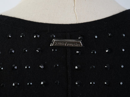 Excellent Faith Black Wool Dress with Decorative Elements Size S