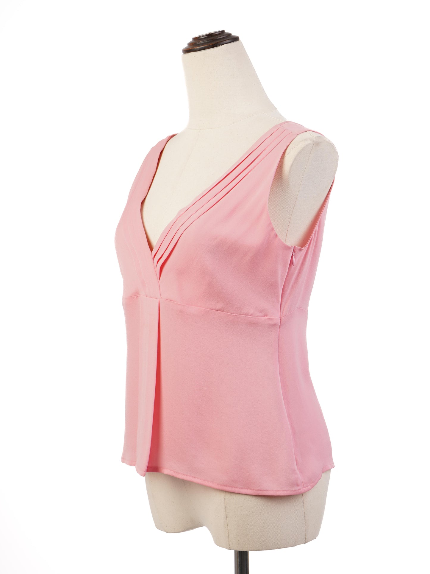 new valentino pink sleeveless blouse v-neck size m