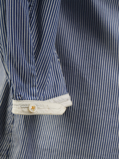 Dsquared2 Women's Blue Pinstripe Button-Down Shirt Size S
