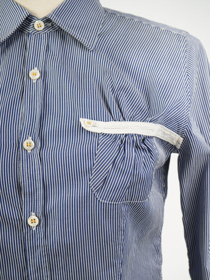 Dsquared2 Women's Blue Pinstripe Button-Down Shirt Size S