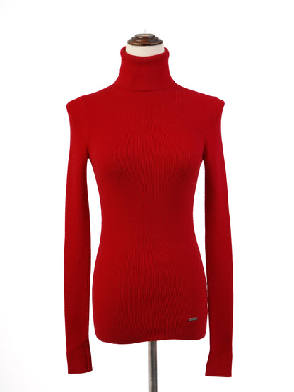 Excellent Dsquared2 Red Turtleneck Sweater Size S Wool