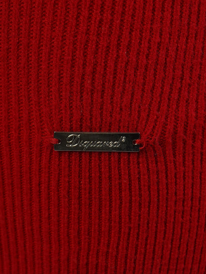 Excellent Dsquared2 Red Turtleneck Sweater Size S Wool