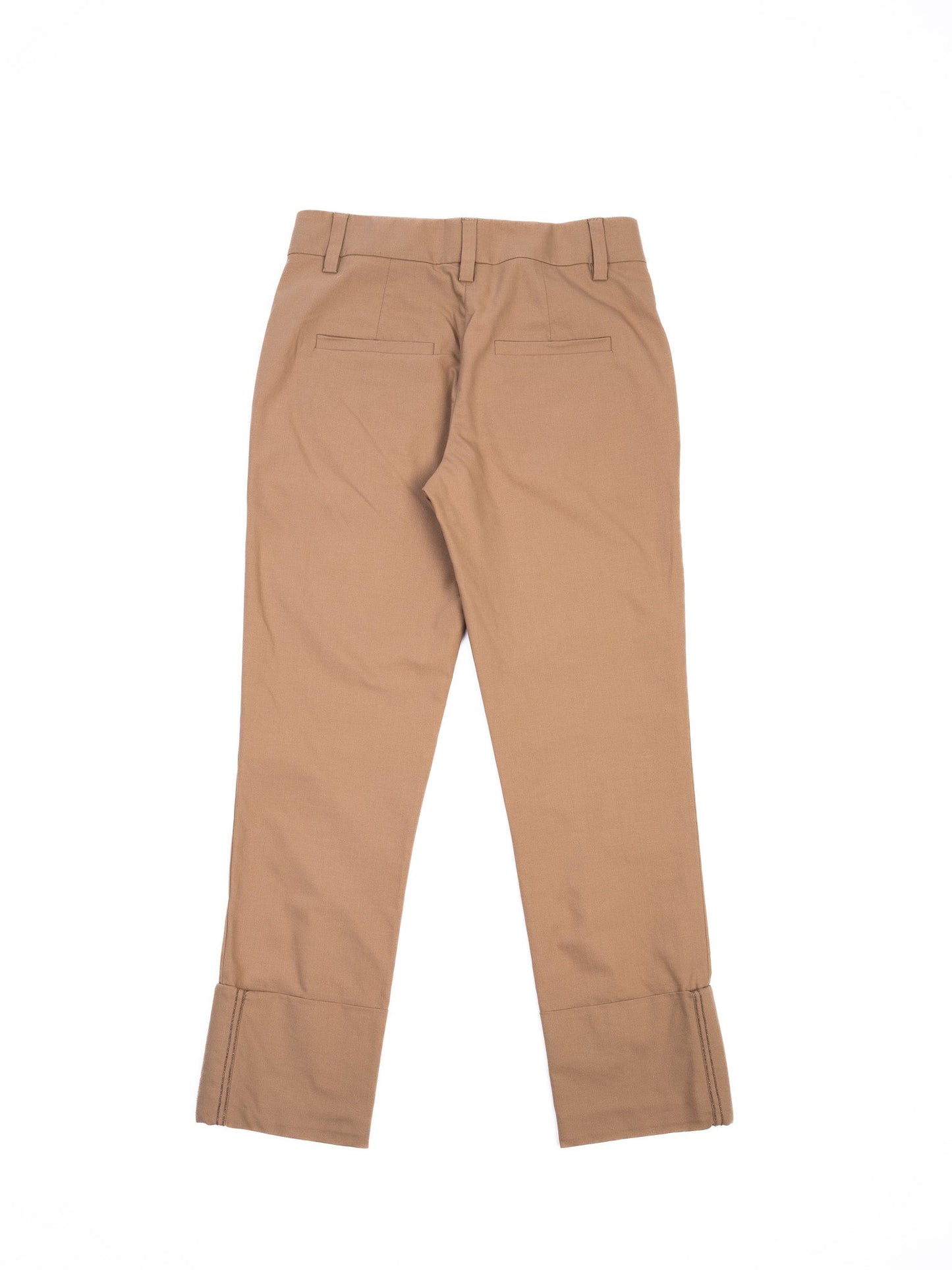 excellent brunello cucinelli orange cotton pants size s