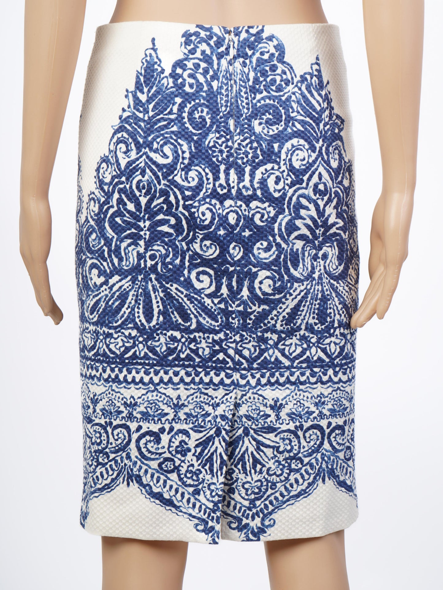 excellent j. crew knee-length pencil skirt floral design size s