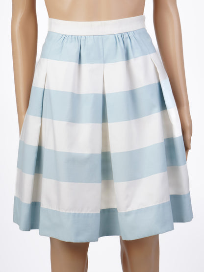 Excellent Moschino Blue Cotton Pleated Skirt Size XS