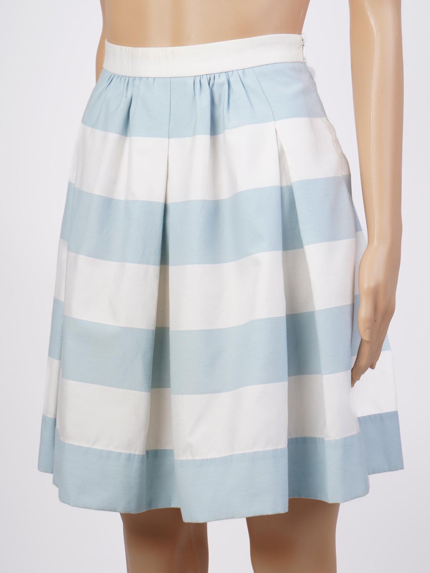 excellent moschino blue cotton pleated skirt size xs