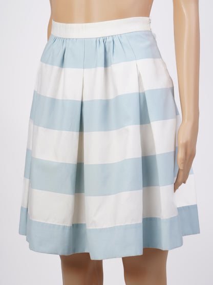 Excellent Moschino Blue Cotton Pleated Skirt Size XS