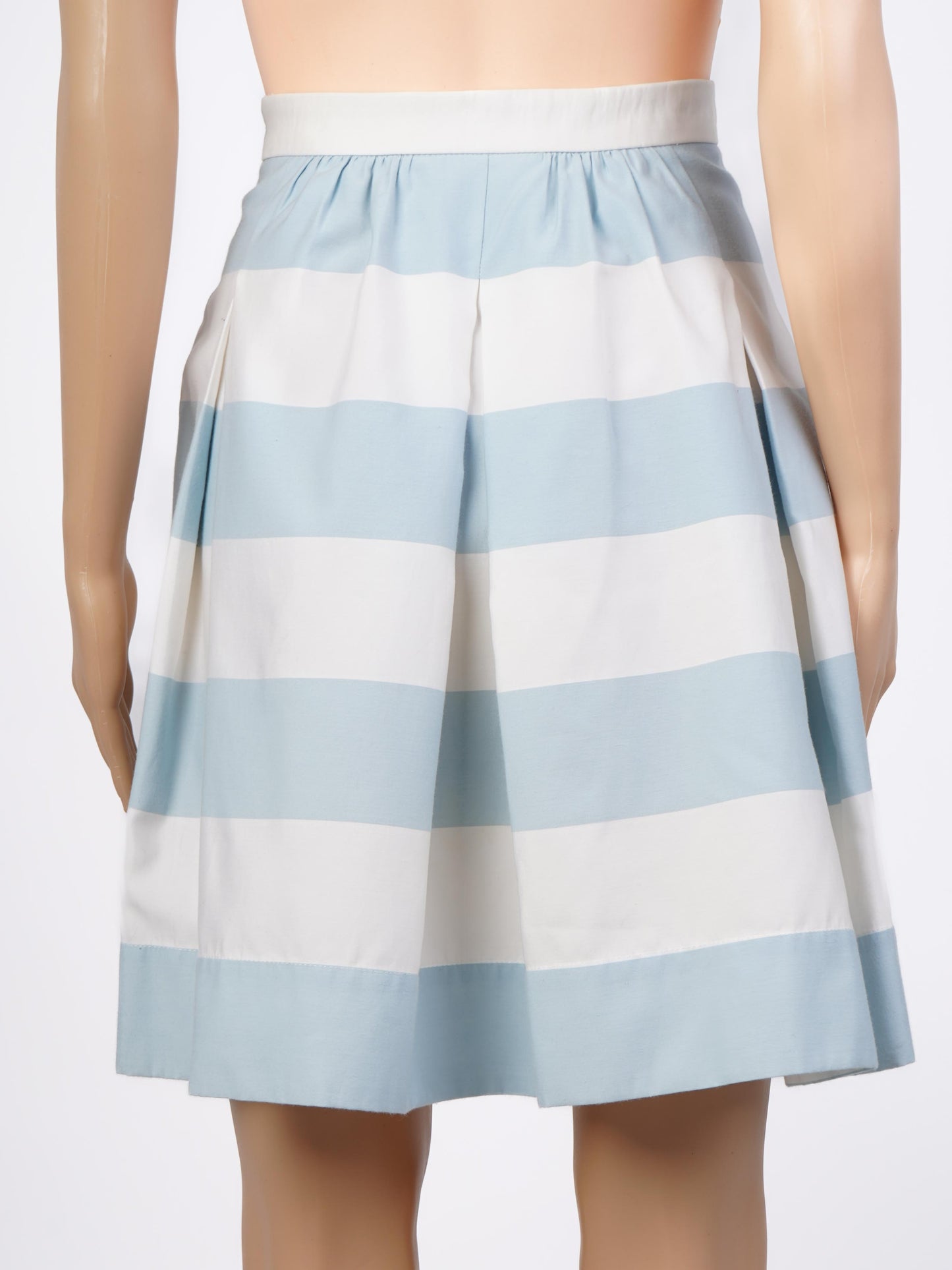 excellent moschino blue cotton pleated skirt size xs