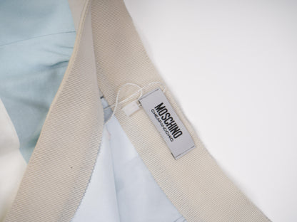 Excellent Moschino Blue Cotton Pleated Skirt Size XS