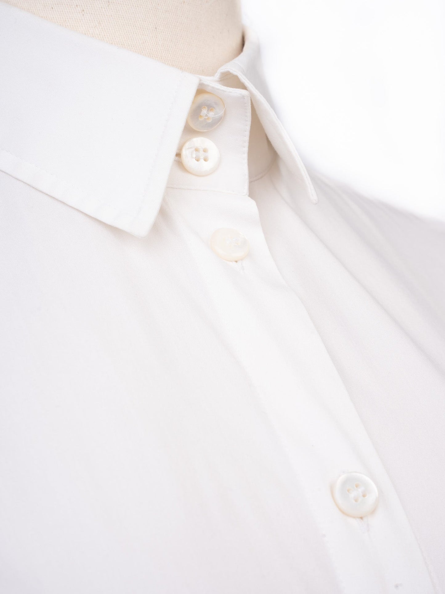 excellent armani collezioni white cotton long-sleeve button-up shirt