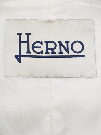 Herno White Wool Coat Size S Excellent Condition Minimalist Design