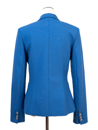 Excellent Pinko Blue Wool Double-Breasted Suit with Trousers