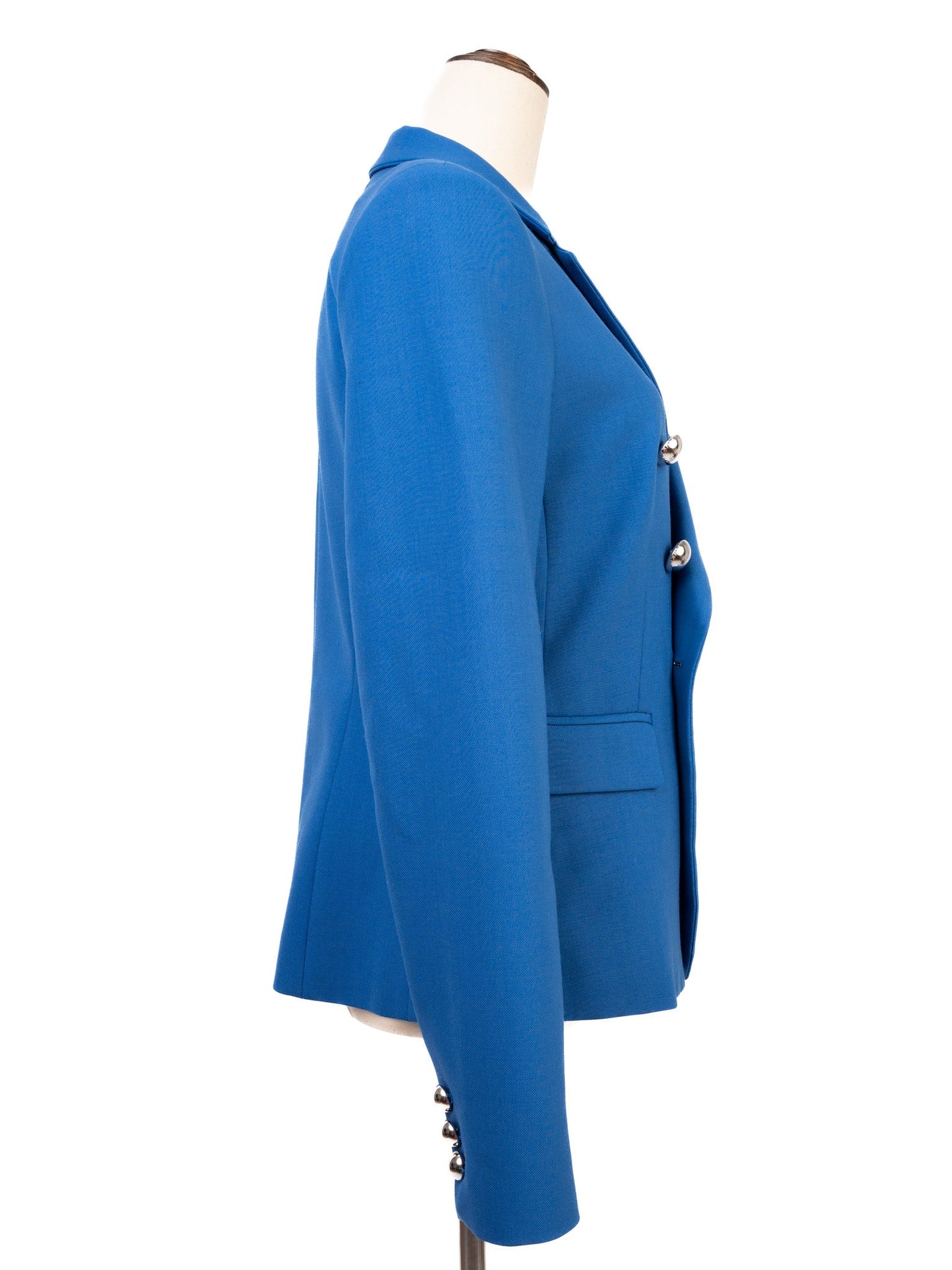 excellent pinko blue wool double-breasted suit with trousers