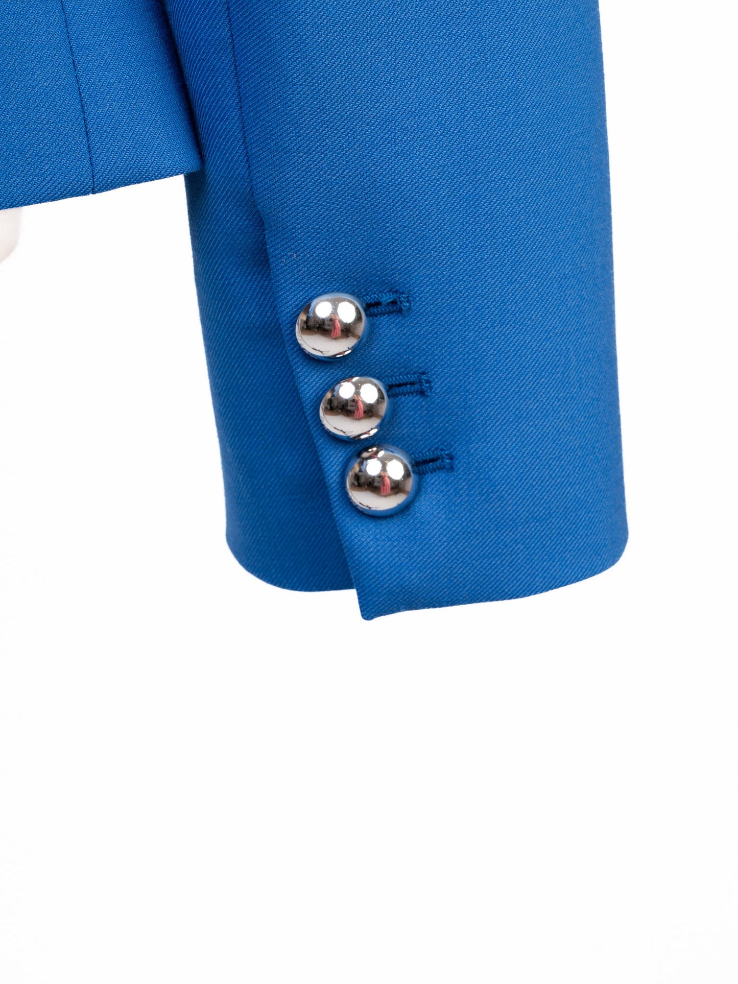 excellent pinko blue wool double-breasted suit with trousers