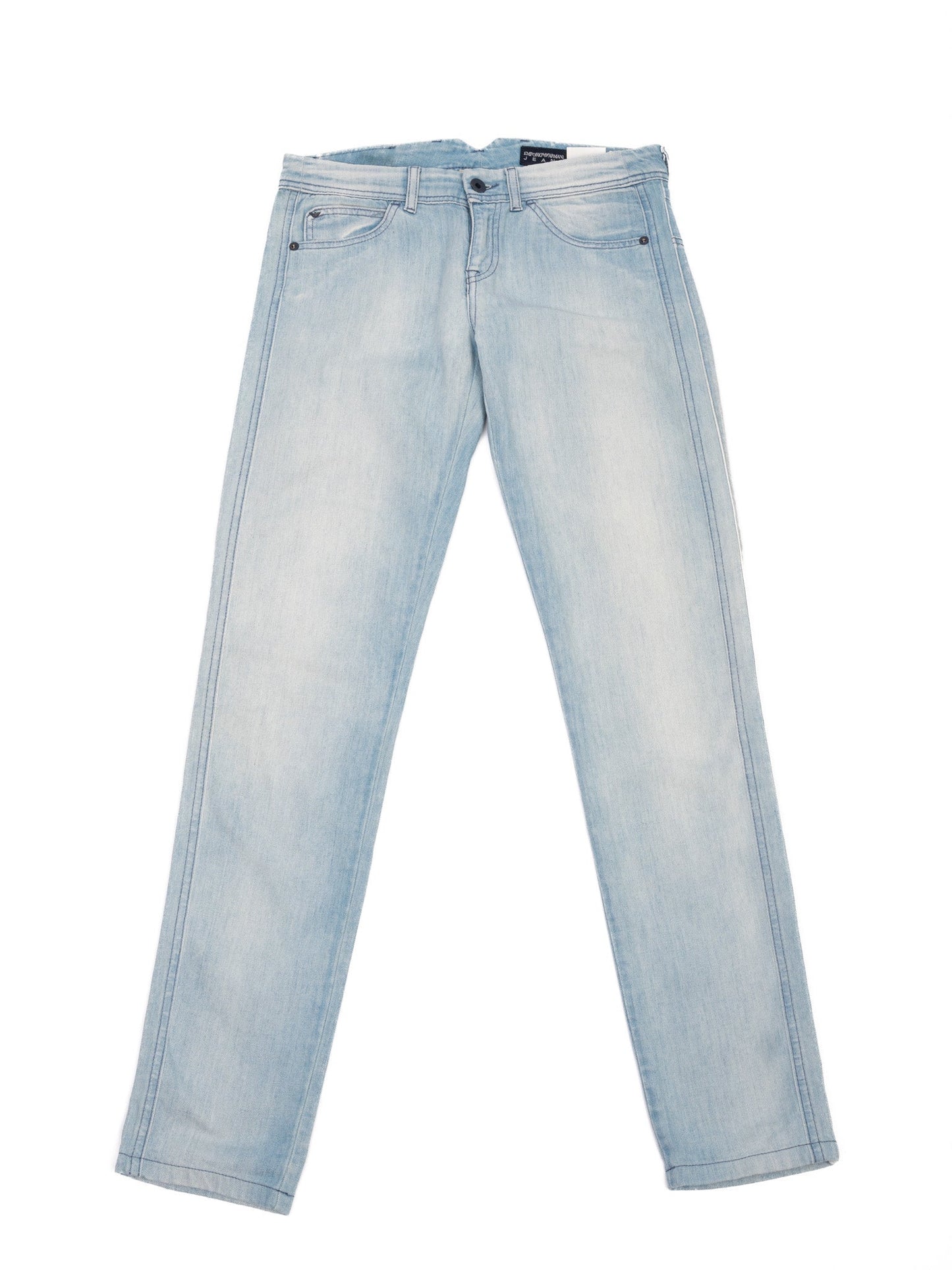 excellent emporio armani blue cotton jeans size m for women