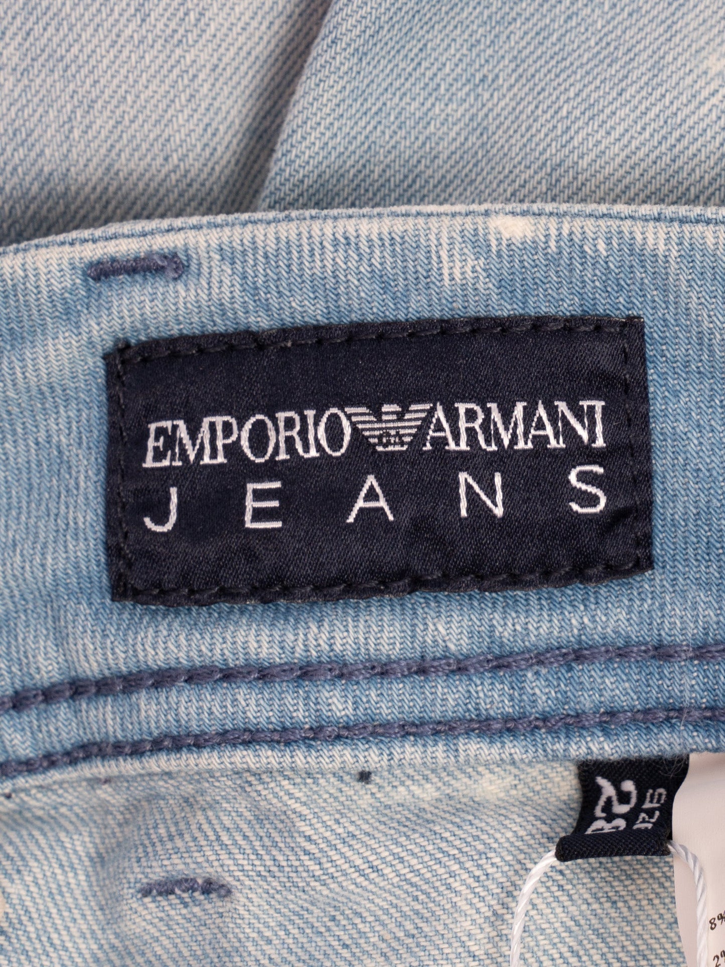 excellent emporio armani blue cotton jeans size m for women