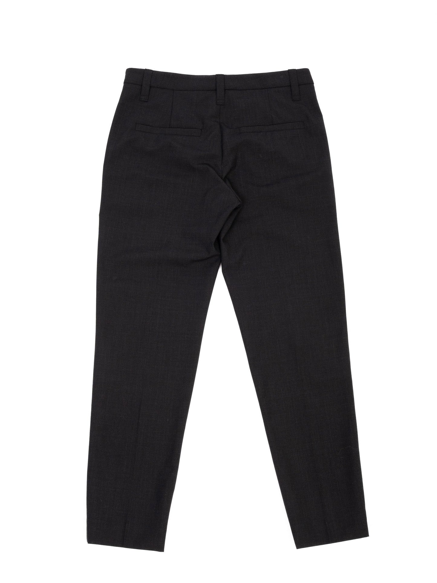 excellent brunello cucinelli black wool trousers size s for women