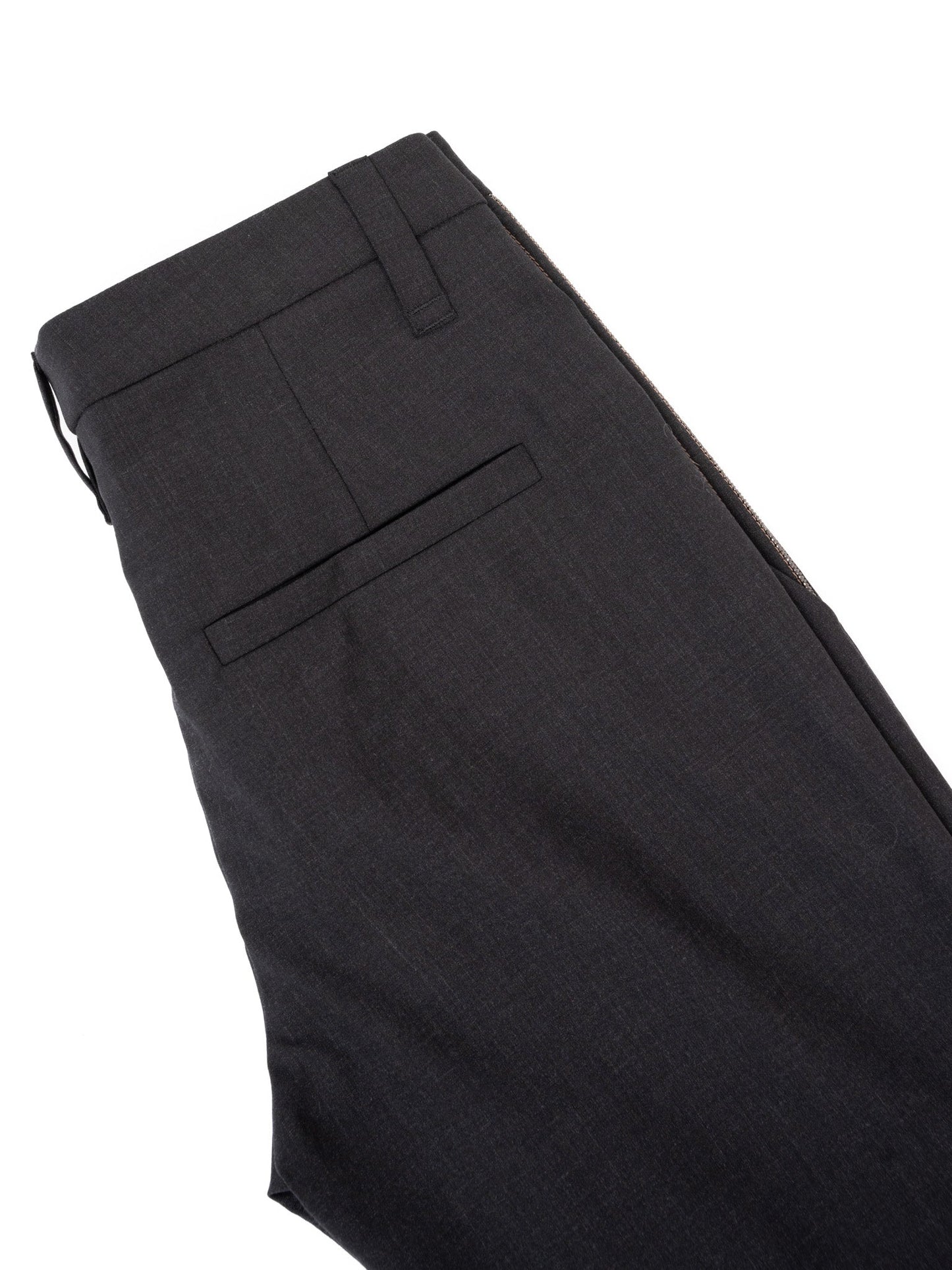 excellent brunello cucinelli black wool trousers size s for women