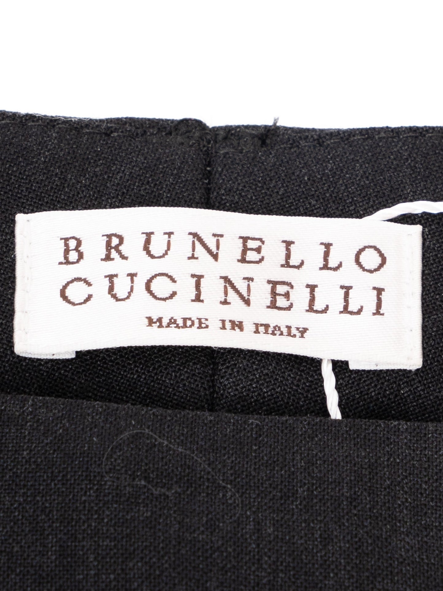 excellent brunello cucinelli black wool trousers size s for women
