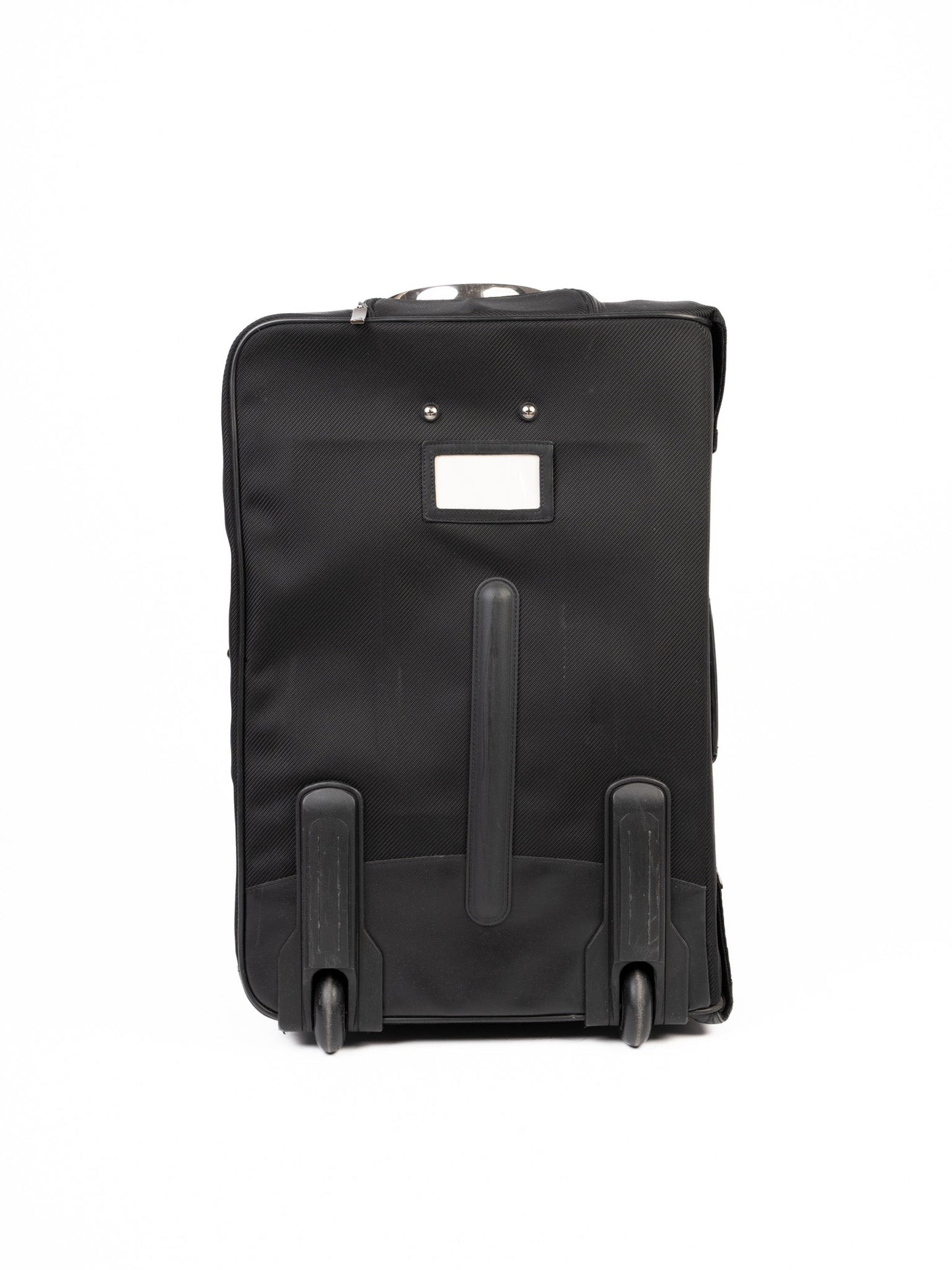 excellent zero halliburton black leather rolling suitcase
