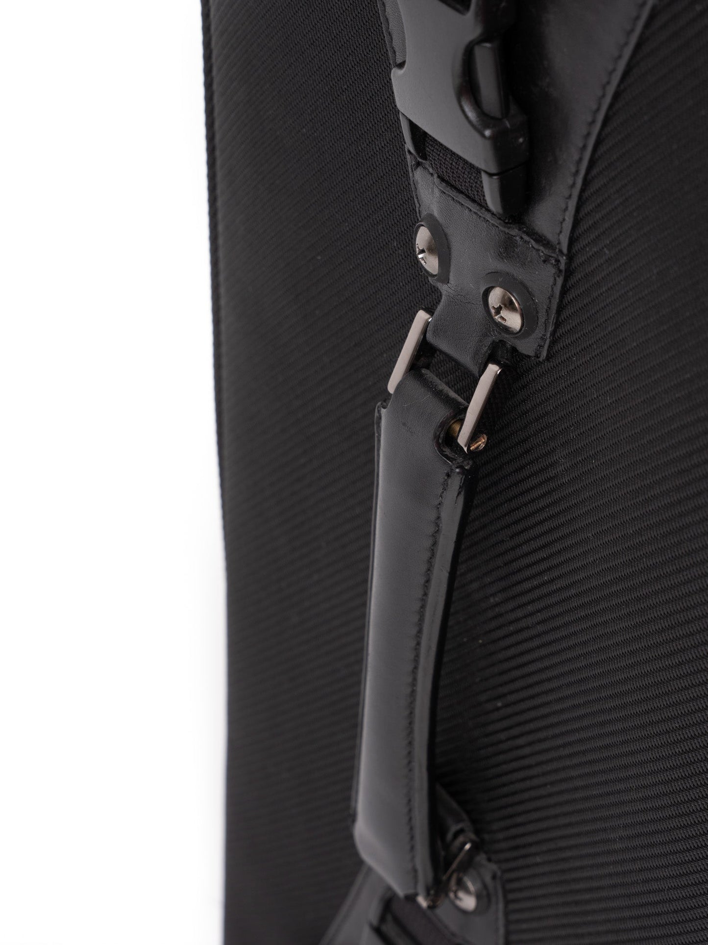 excellent zero halliburton black leather rolling suitcase