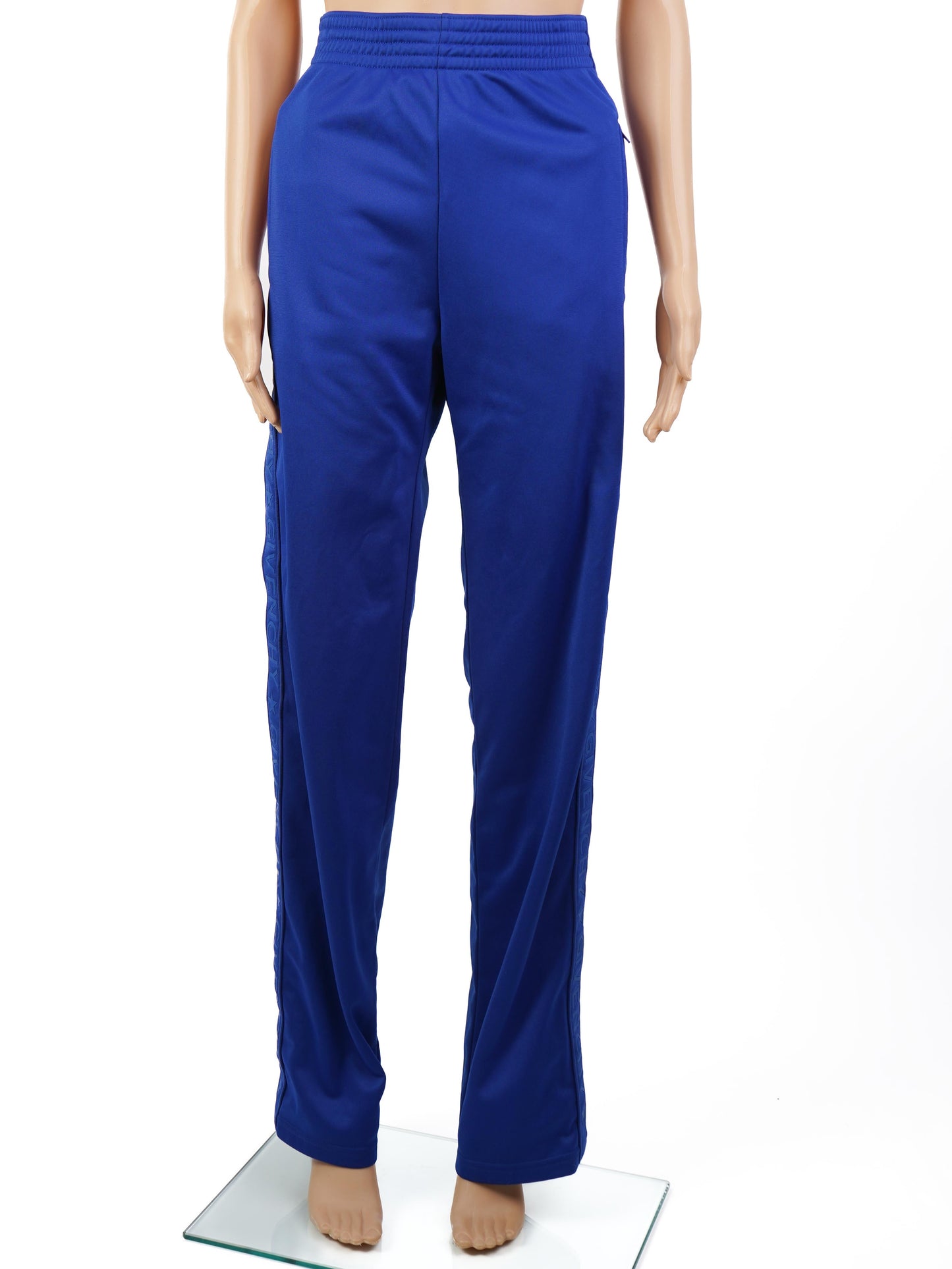 perfect givenchy blue track pants size s women's polyester