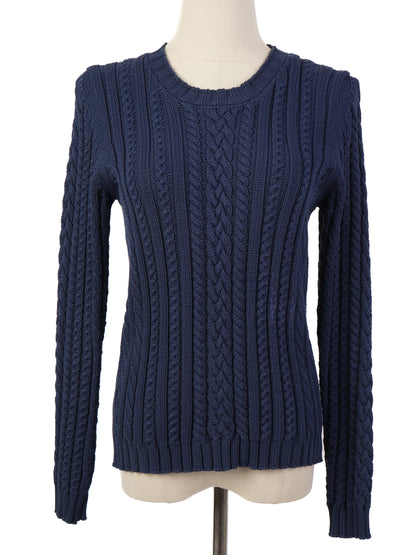 Excellent Weekend MaxMara Cable Knit Sweater Blue Wool Women's M