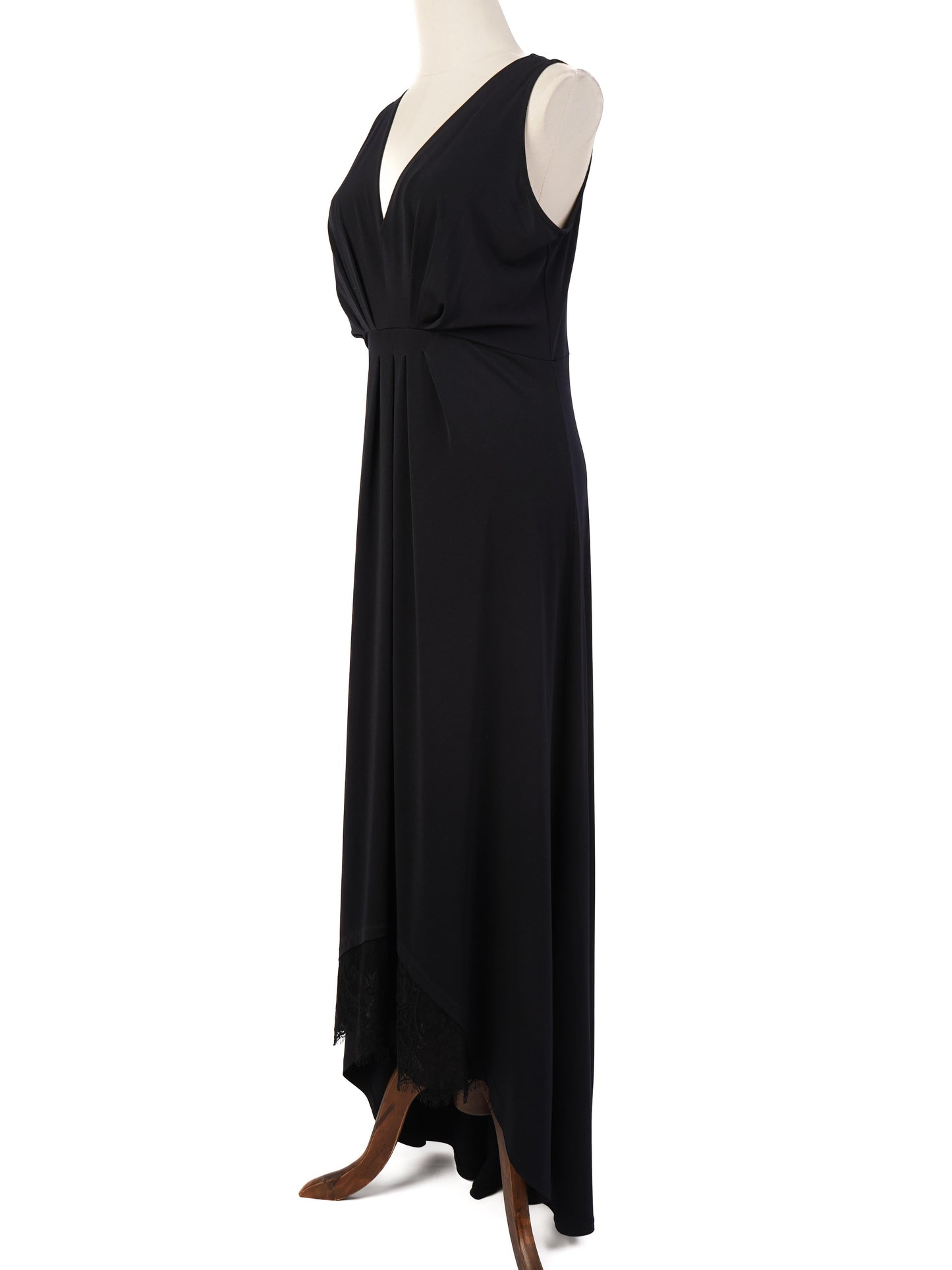 excellent michael kors black sleeveless dress v-neckline size n/a