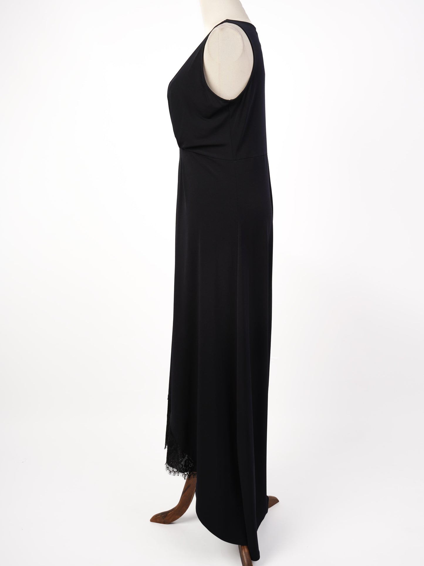 excellent michael kors black sleeveless dress v-neckline size n/a
