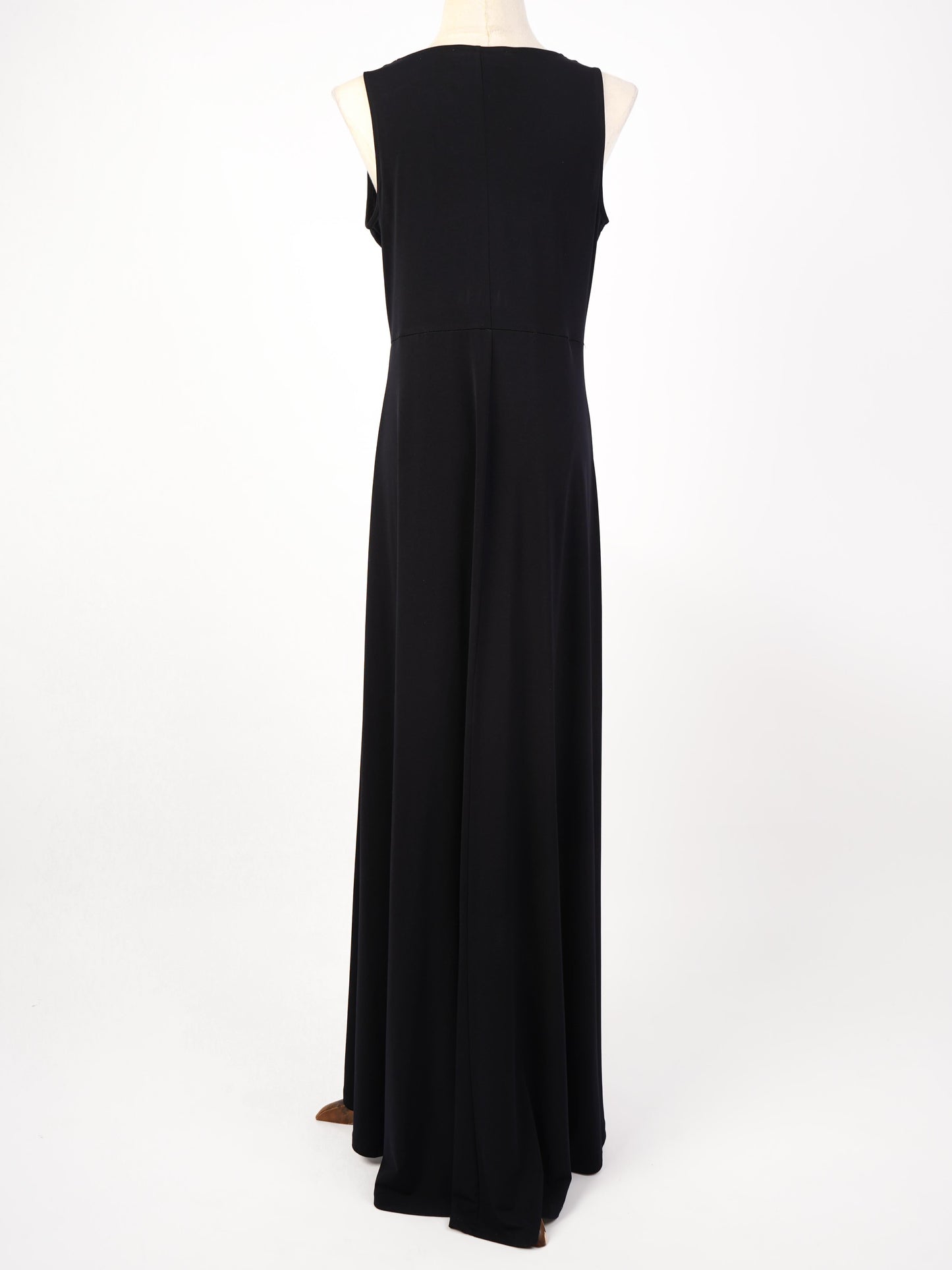 excellent michael kors black sleeveless dress v-neckline size n/a