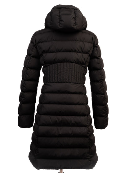 Moncler Black Long Winter Coat M Excellent Condition Nylon