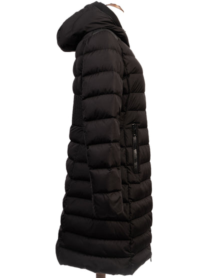 Moncler Black Long Winter Coat M Excellent Condition Nylon