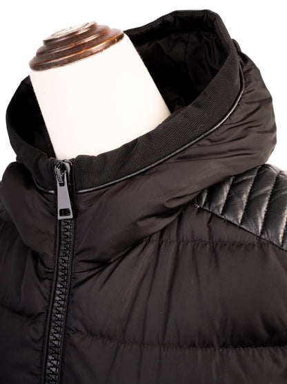 Moncler Black Long Winter Coat M Excellent Condition Nylon