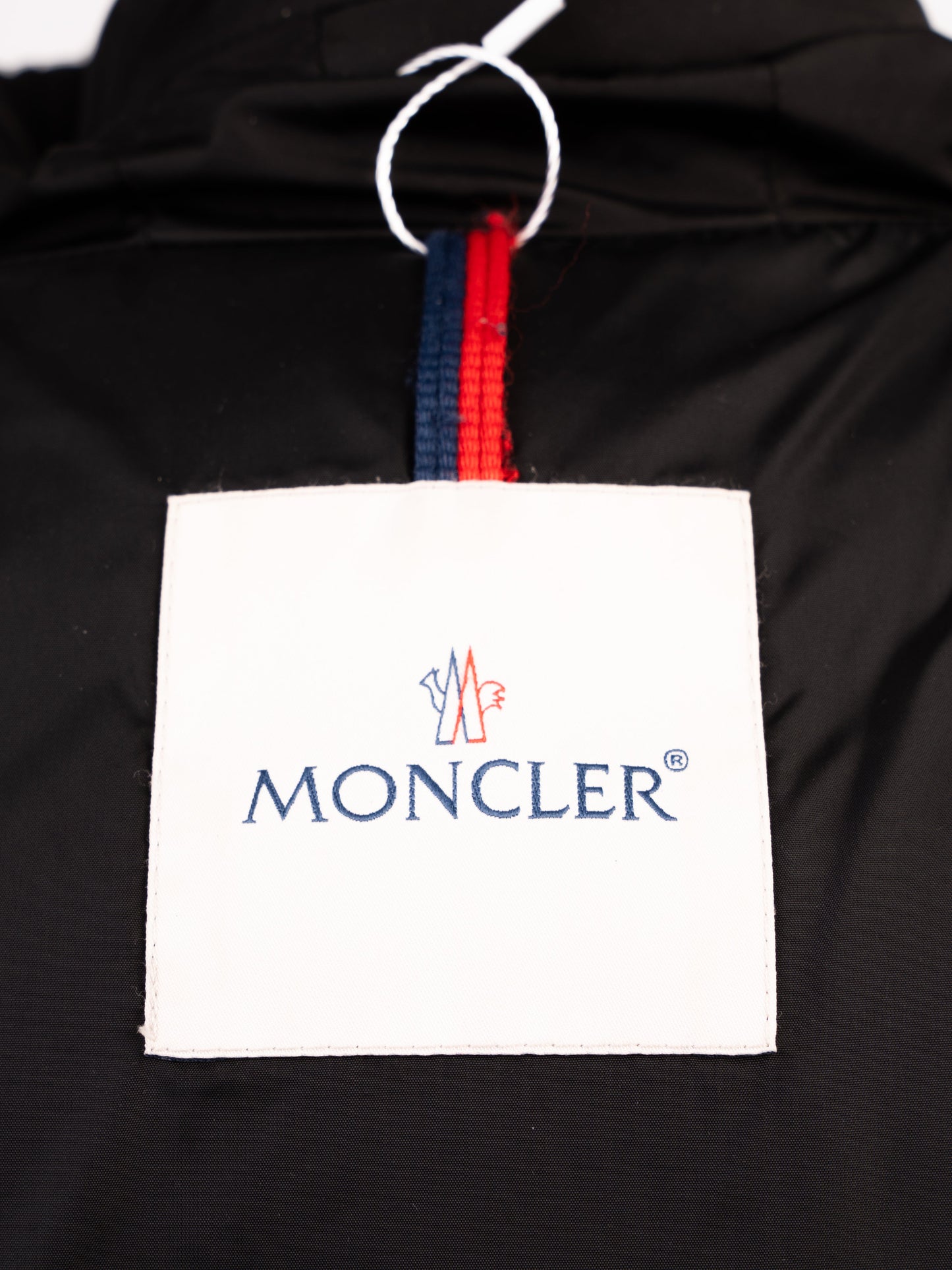 moncler black long winter coat m excellent condition nylon