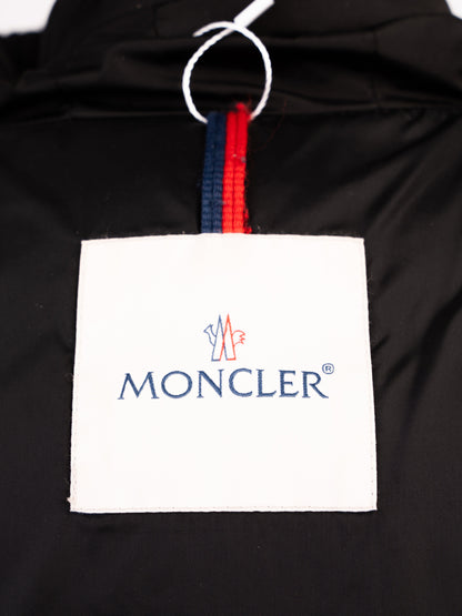 Moncler Black Long Winter Coat M Excellent Condition Nylon