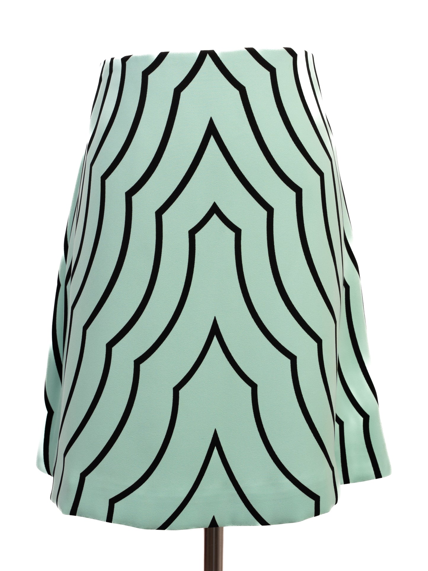 excellent marc jacobs light green skirt size s with geometric pattern