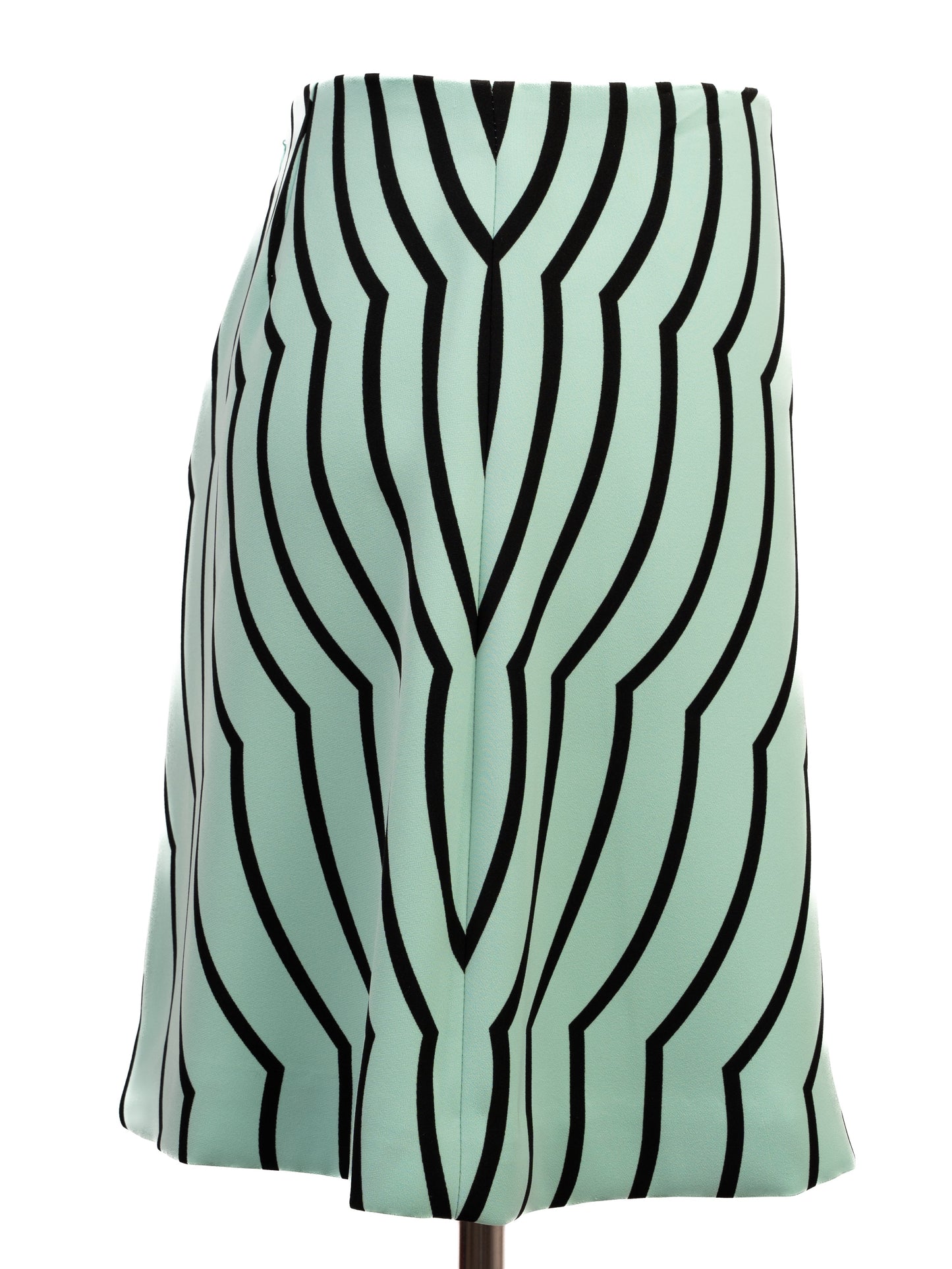 excellent marc jacobs light green skirt size s with geometric pattern