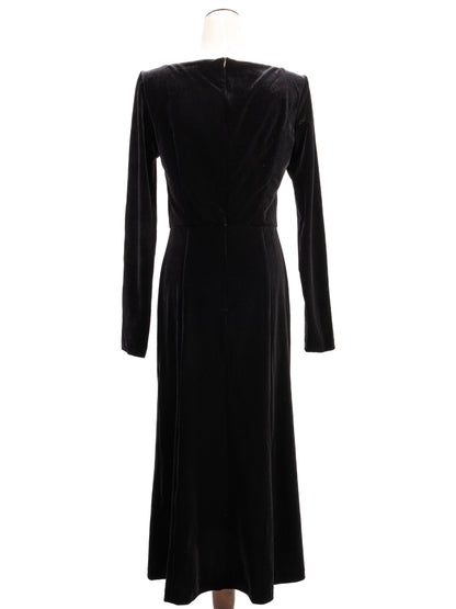 Excellent 12storeez Black Long-Sleeved Dress Size M with Lace Details