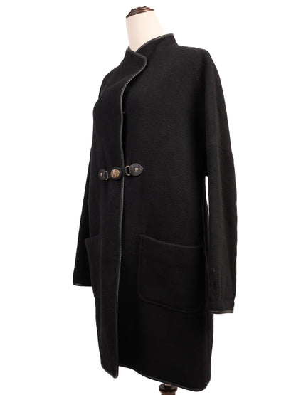 Excellent Basler Black Wool Women's Coat Size S with Toggle Closure