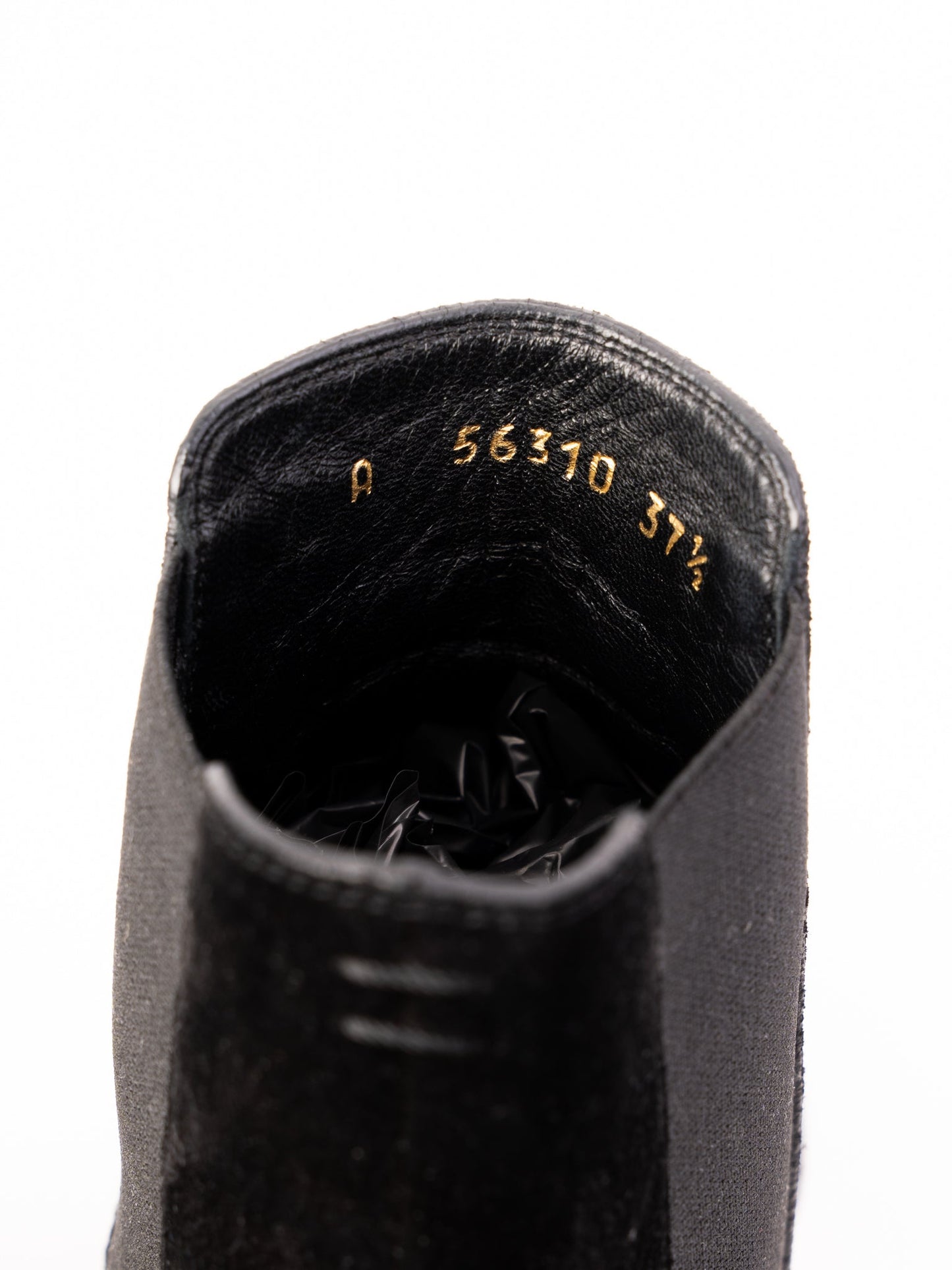 excellent sergio rossi black suede ankle boots size 37.5