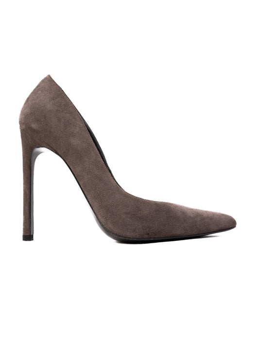 Excellent Stuart Weitzman Gray Leather High-Heeled Shoes Size N/A