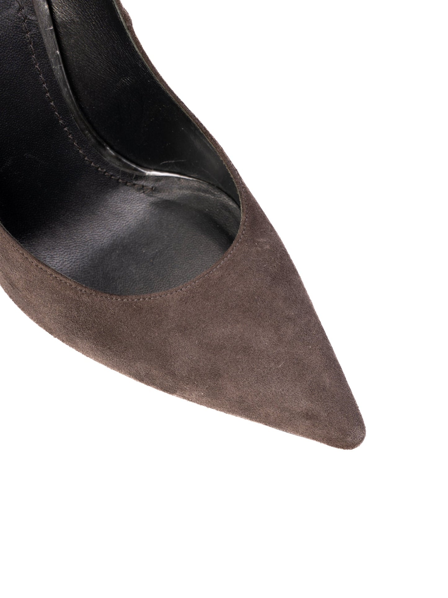 excellent stuart weitzman gray leather high-heeled shoes size n/a