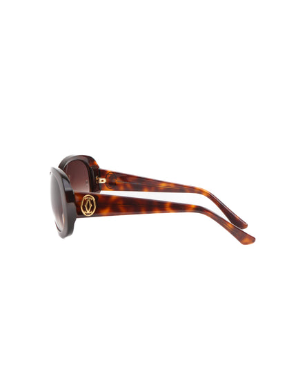 Excellent Cartier Women’s Sunglasses Orange Tortoiseshell Frame