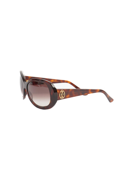 Excellent Cartier Women’s Sunglasses Orange Tortoiseshell Frame