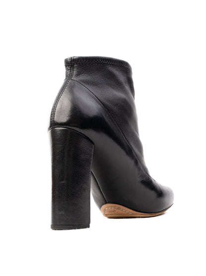 Excellent Chloe Black Leather Heeled Ankle Boots Size 37