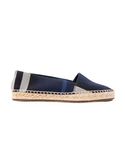 Perfect Burberry Blue Plaid Espadrilles Women Size 37.5