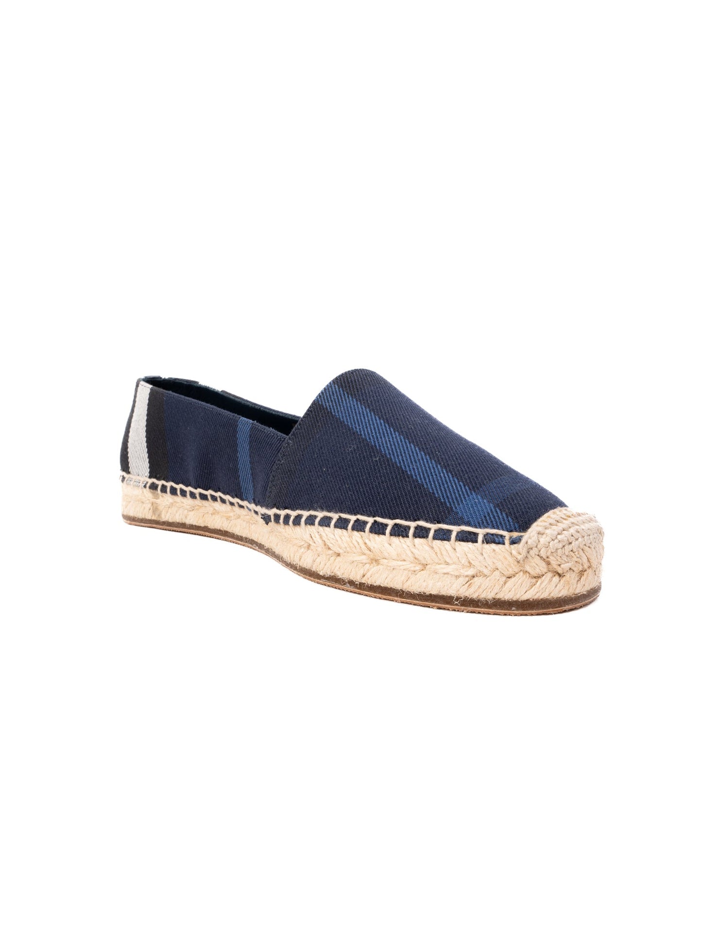 perfect burberry blue plaid espadrilles women size 37.5