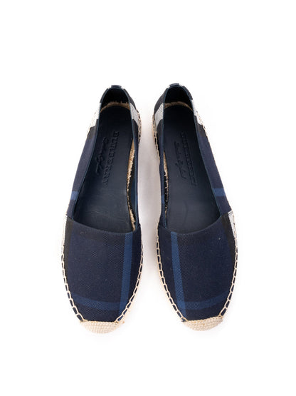 Perfect Burberry Blue Plaid Espadrilles Women Size 37.5